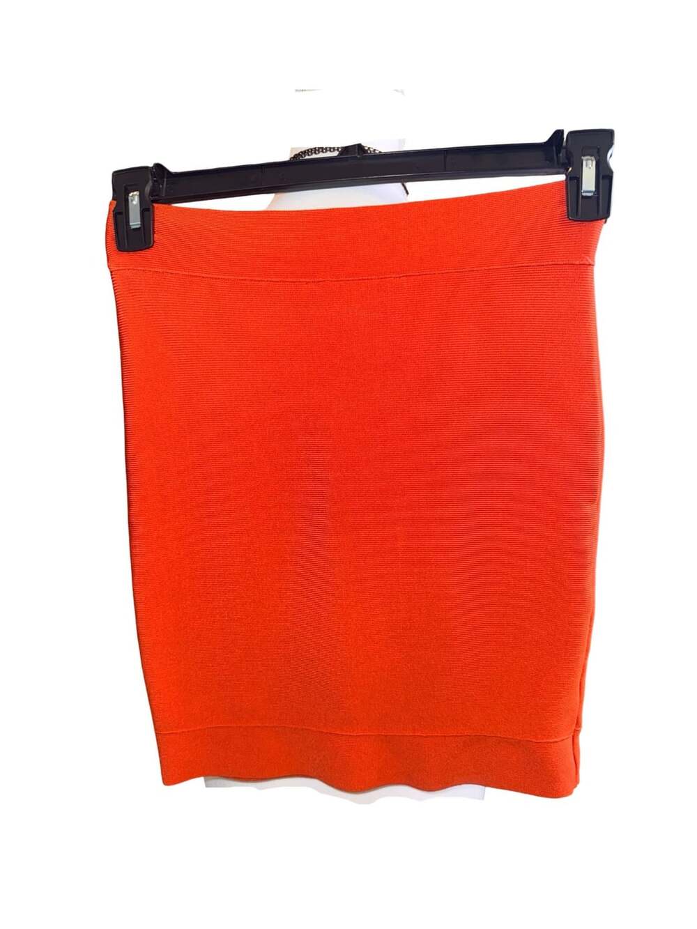 Bcbg Maxazria Cathy Bandage Pencil Mini Skirt Poppy Orange Size M